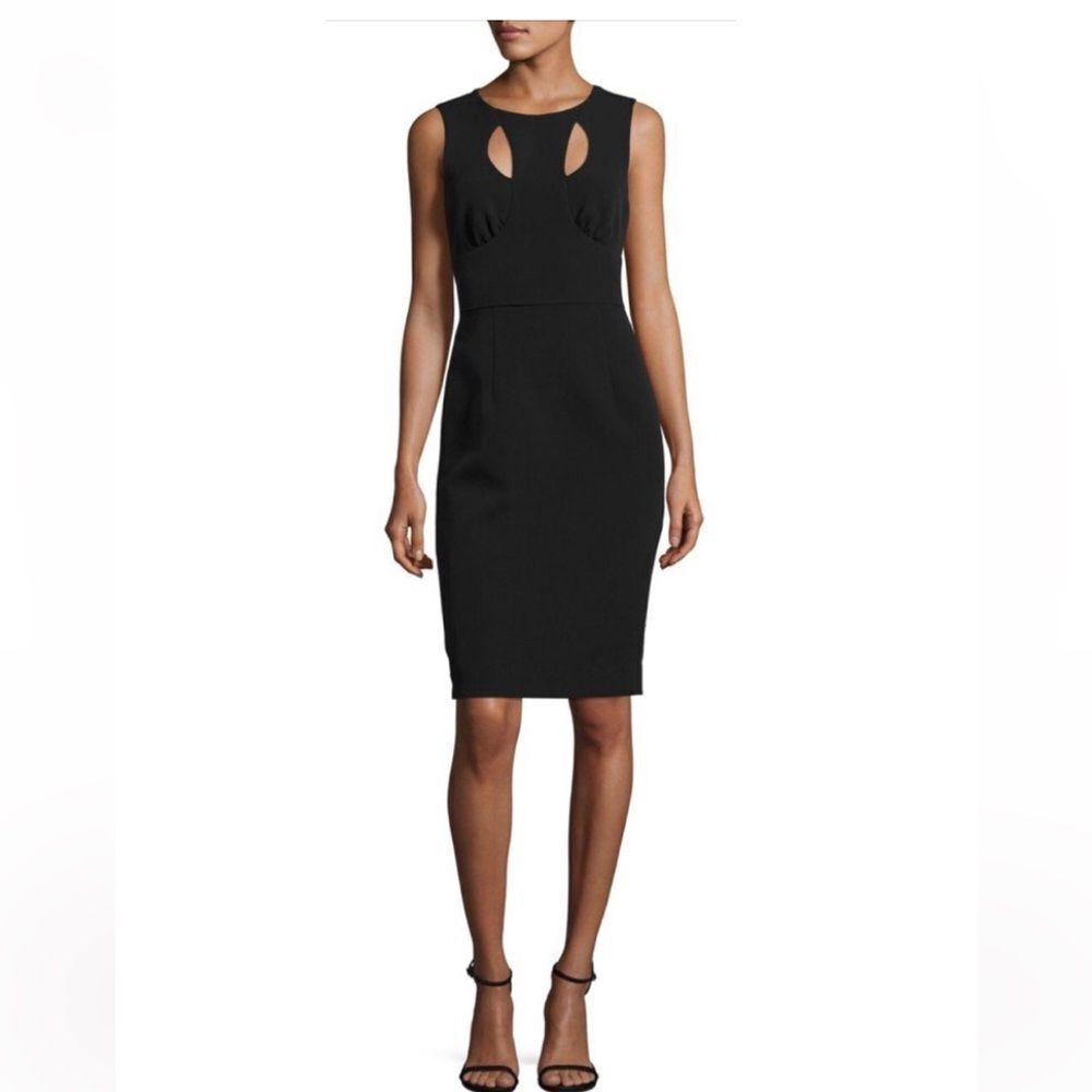 Brand NWT Milly Black Cressida Cutout Sheath Dress size 4